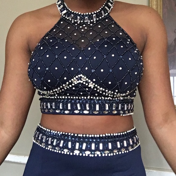 Navy Blue Prom Dress - Picture 1 of 4